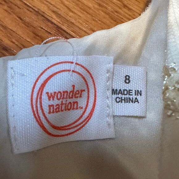 Wonder Nation Girls cream colored dress - size 8 - Picture 8 of 8